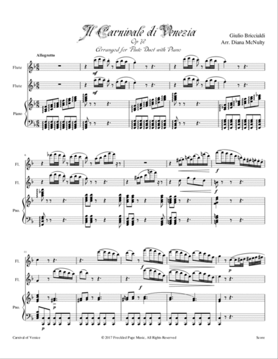 Carnival of Venice (Op.78) - Flute Duet Flute Duet scores gallery preview page 2