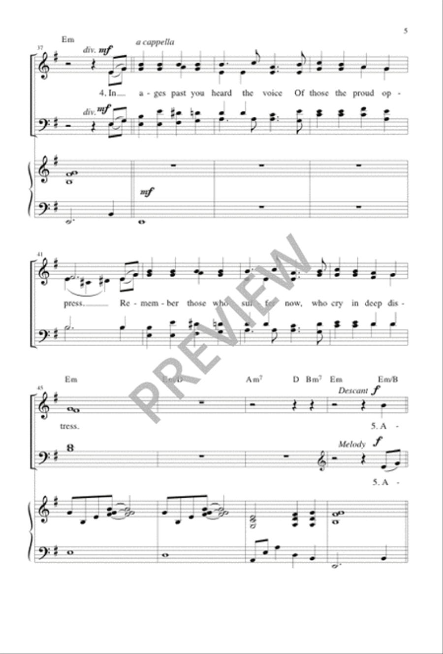 Why Stand So Far Away, My God? 4-Part scores gallery preview page 4