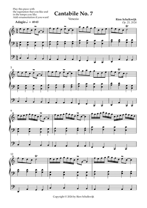 Cantabile n° 7 “Venezia”, Op. 25, 2024