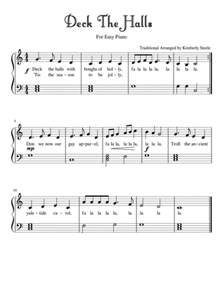 Deck the Halls for Easy Piano