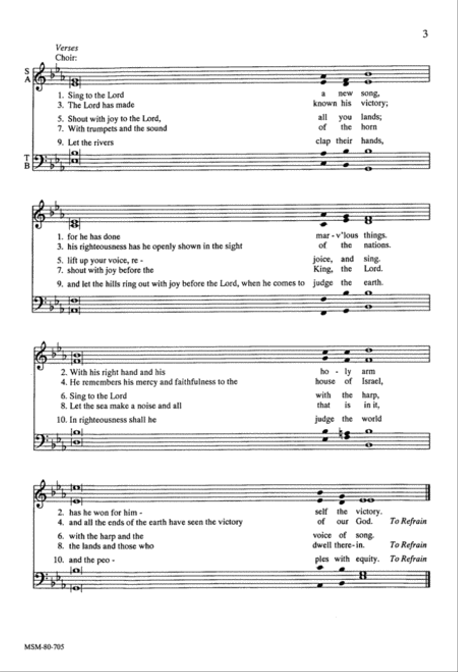 Three Psalm Settings 4-Part scores gallery preview page 3