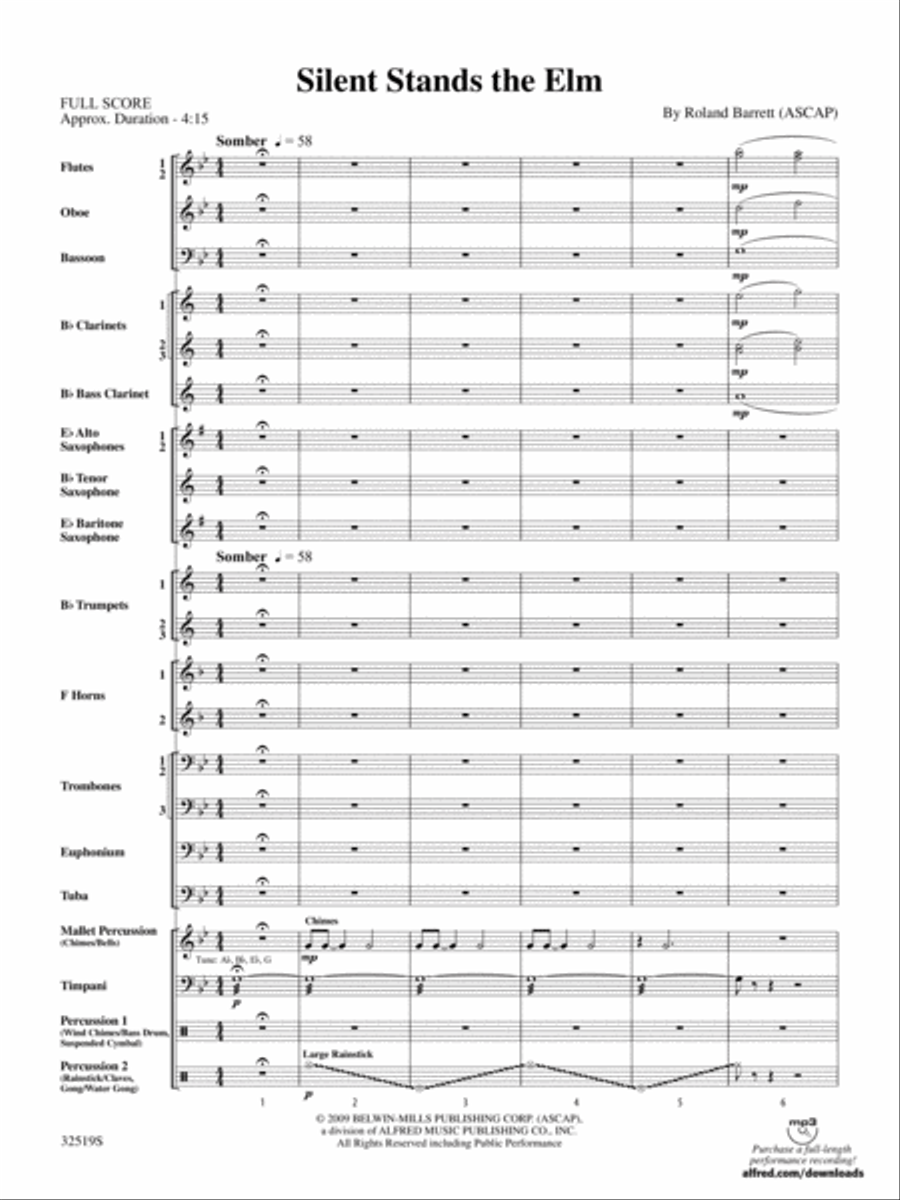 Silent Stands the Elm: Score Concert Band scores gallery preview page 3