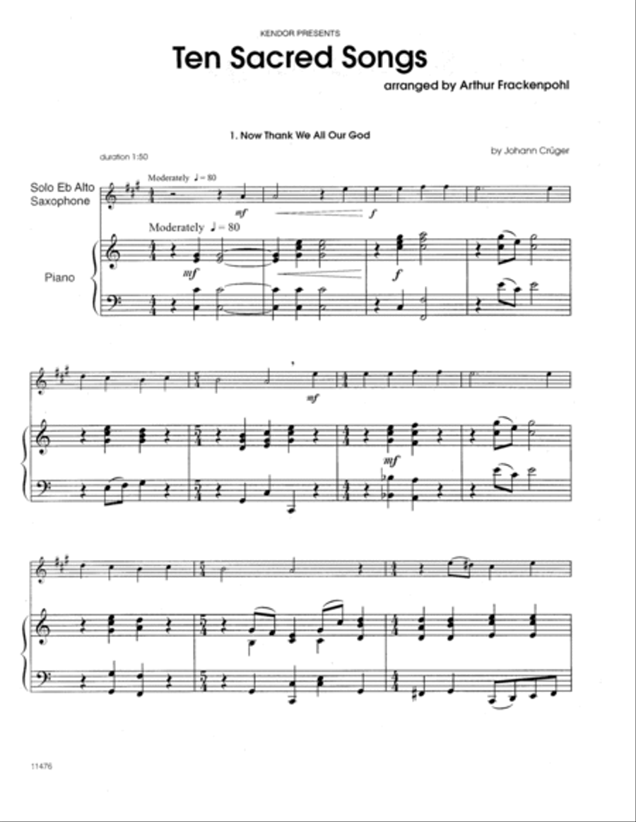 Ten Sacred Songs Ten Sacred Songs Flute Solo scores gallery preview page 3