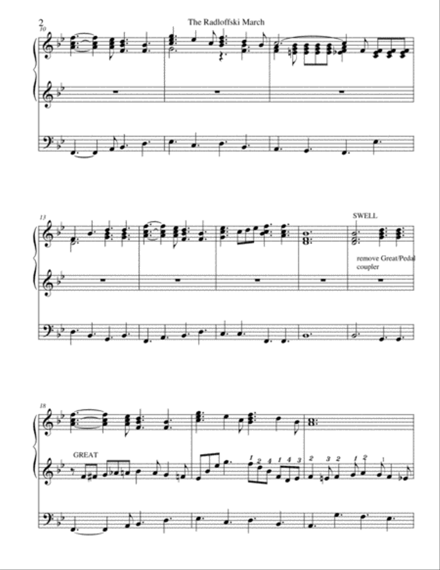 The Radloffski March Organ Solo scores gallery preview page 2
