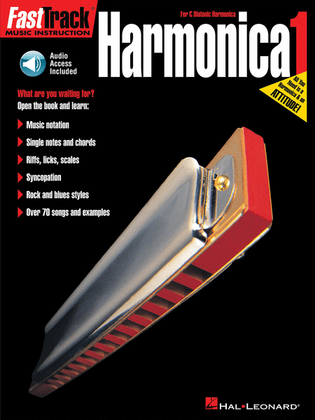 Book cover for FastTrack Harmonica Method – Book 1