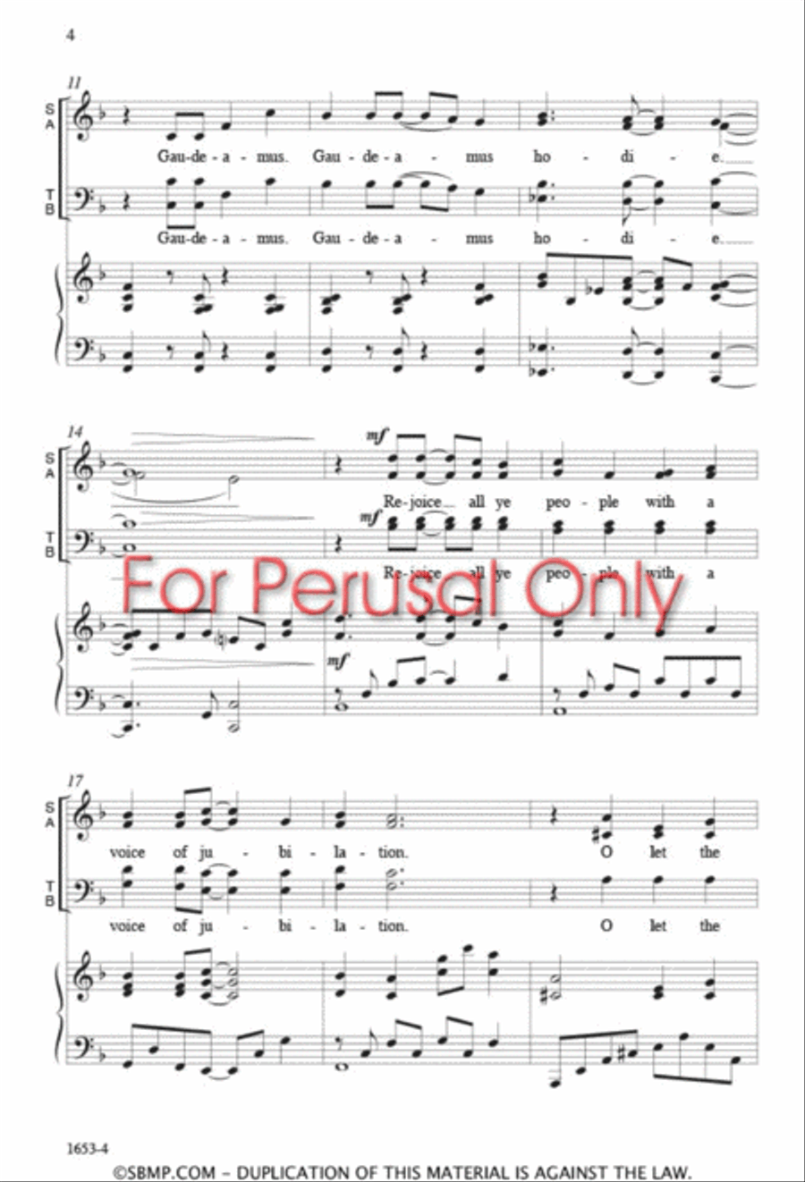 Gaudeamus Hodie Gaudeamus Hodie 4-Part scores gallery preview page 3