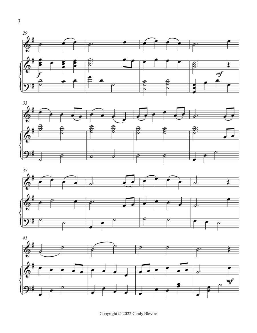 This Is My Father's World, Piano and Tin Whistle (D) Piano scores gallery preview page 5