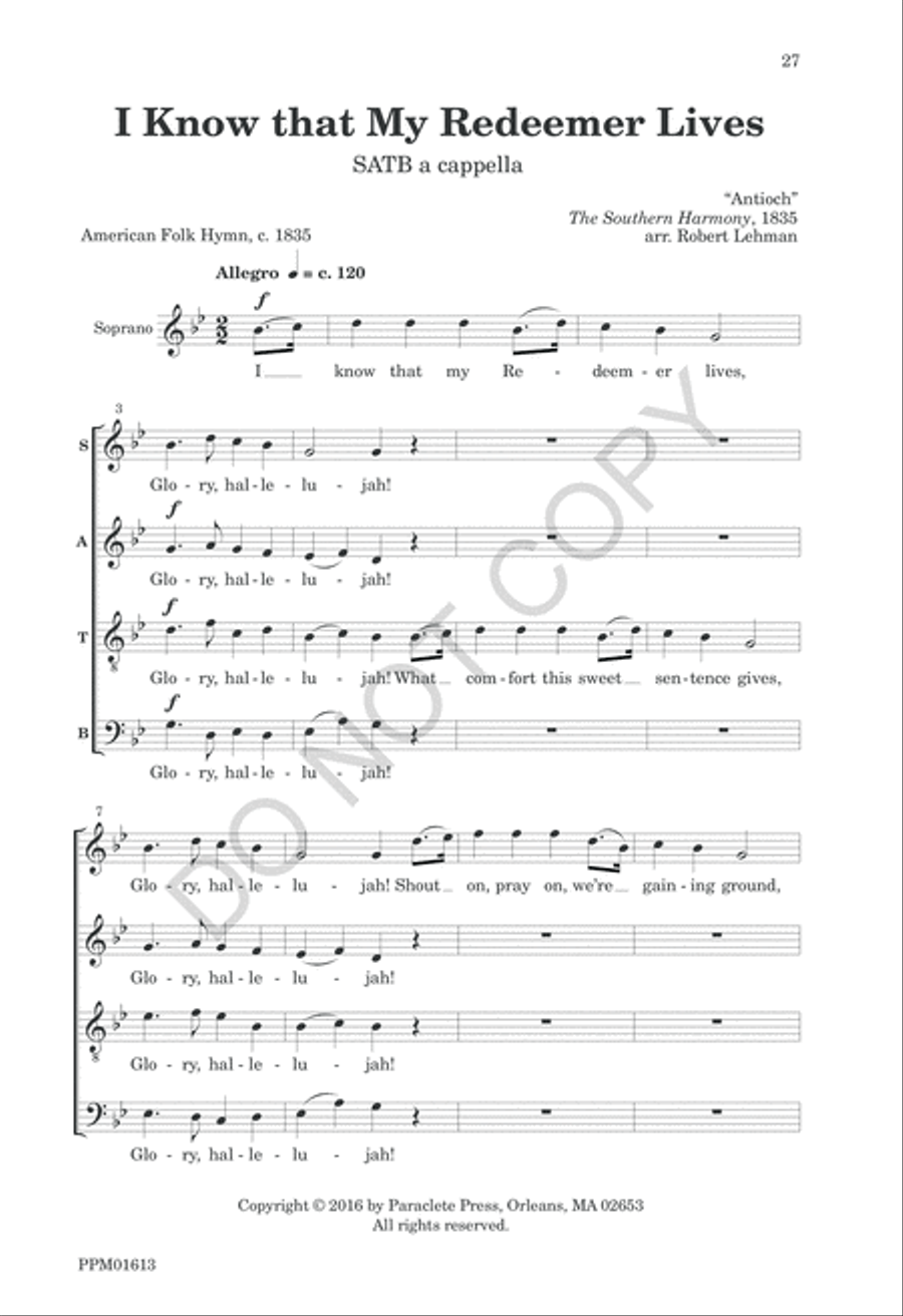 Nine American Folk Hymns 4-Part scores gallery preview page 30