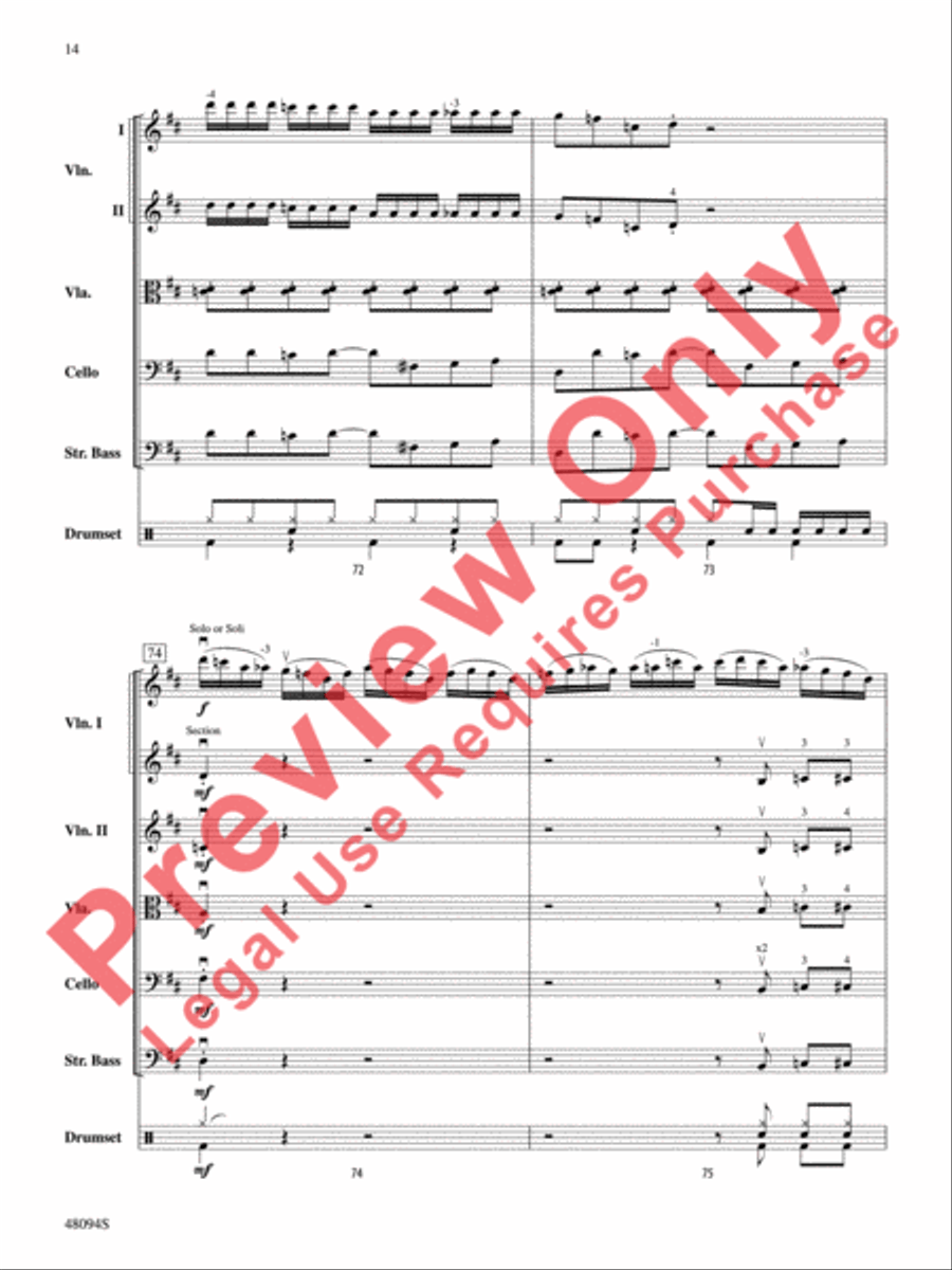 Rockin' 67 Blues String Orchestra scores gallery preview page 15