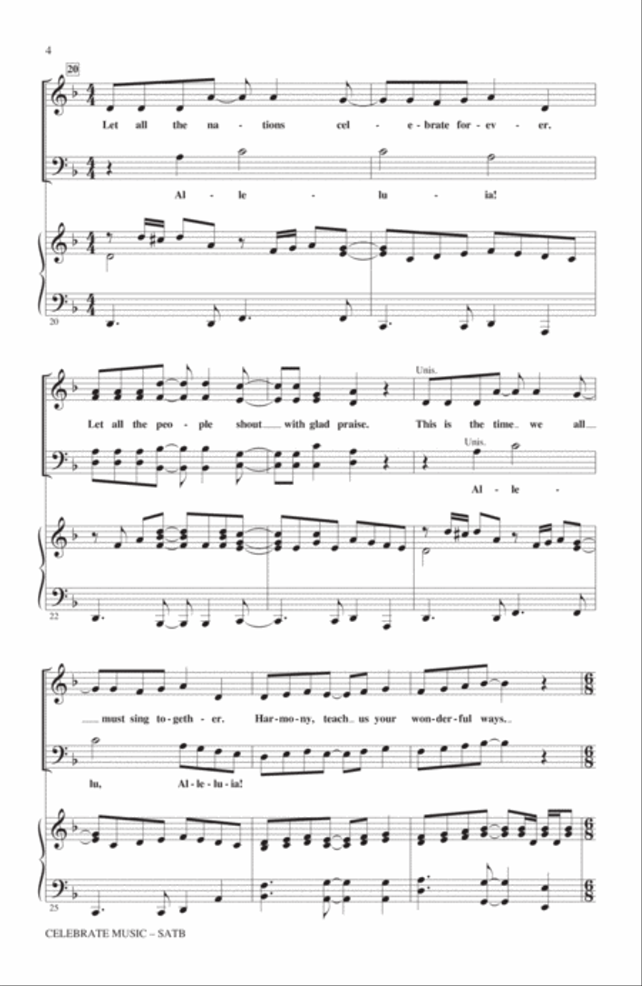 Celebrate Music 4-Part scores gallery preview page 3