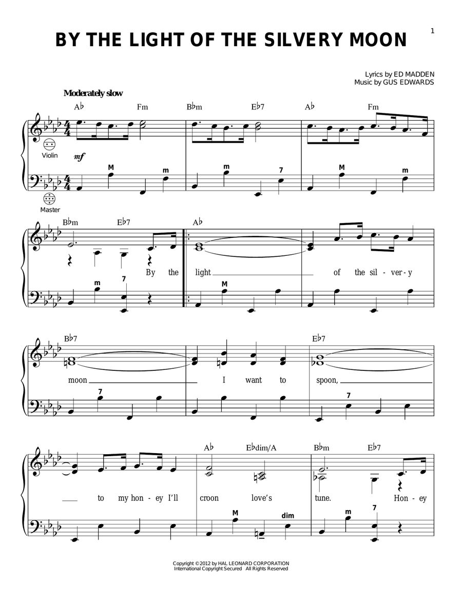 By The Light Of The Silvery Moon (arr. Gary Meisner) Accordion scores gallery preview page 1