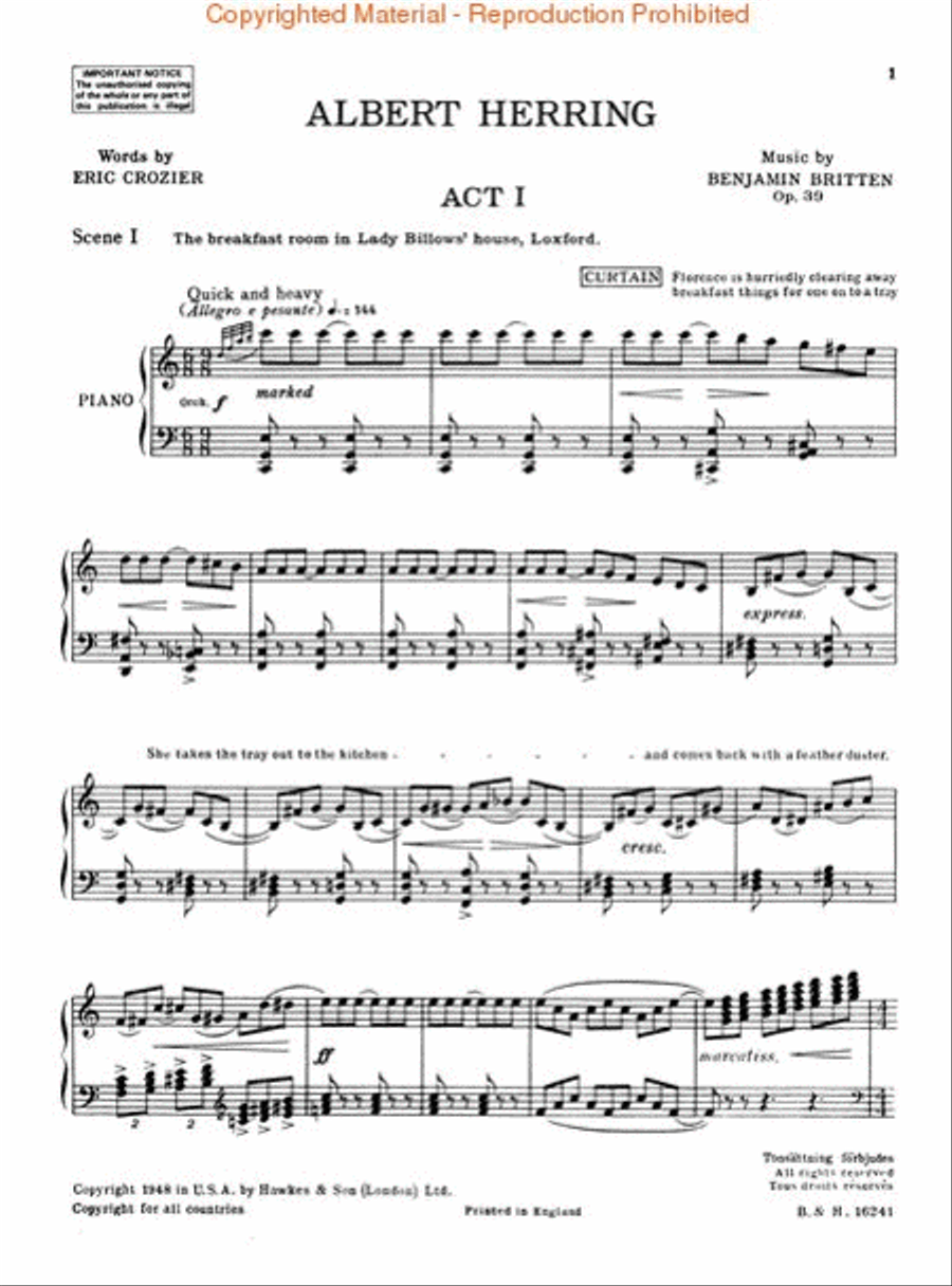 Albert Herring, Op. 39 Orchestra scores gallery preview page 2