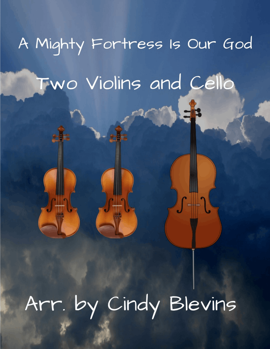 A Mighty Fortress Is Our God, for 2 Violins and Cello String Trio scores gallery preview page 1
