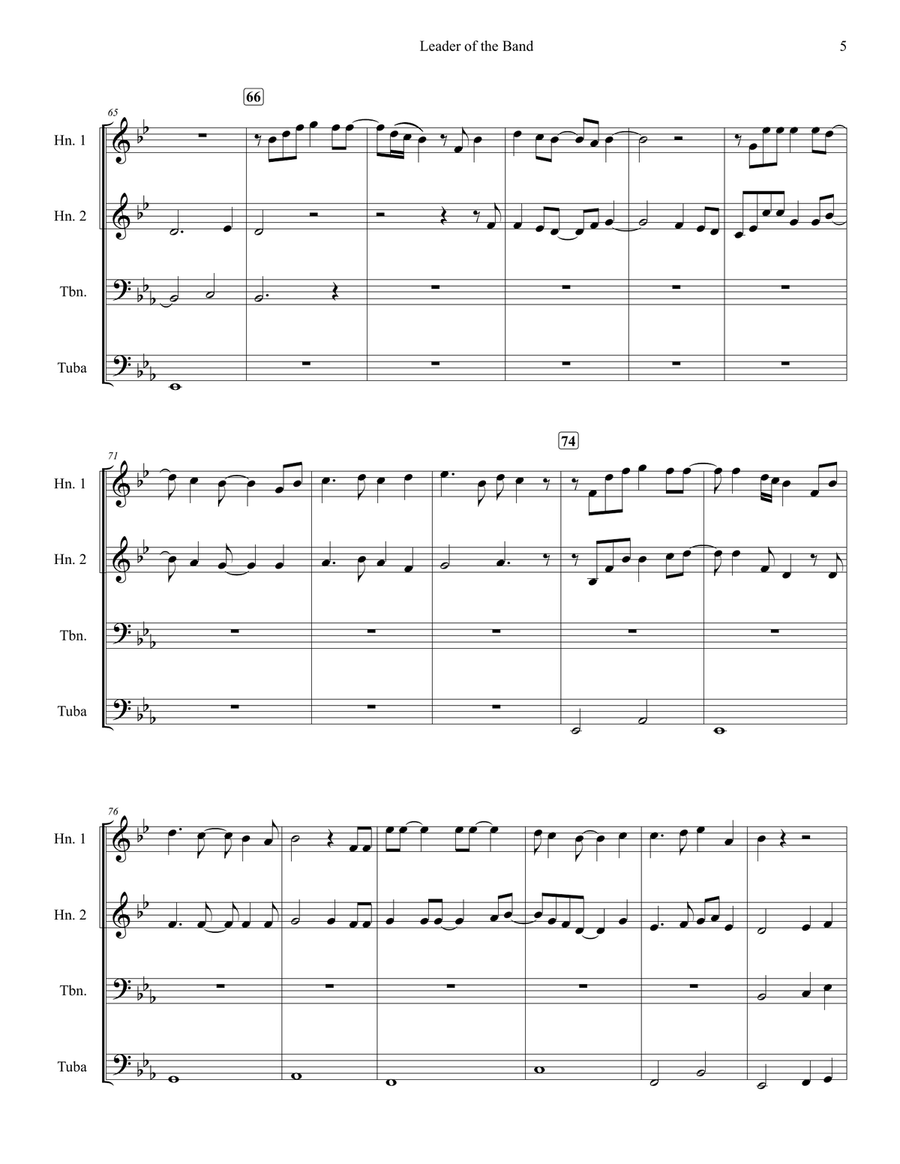Leader Of The Band Leader Of The Band Brass Ensemble scores gallery preview page 5