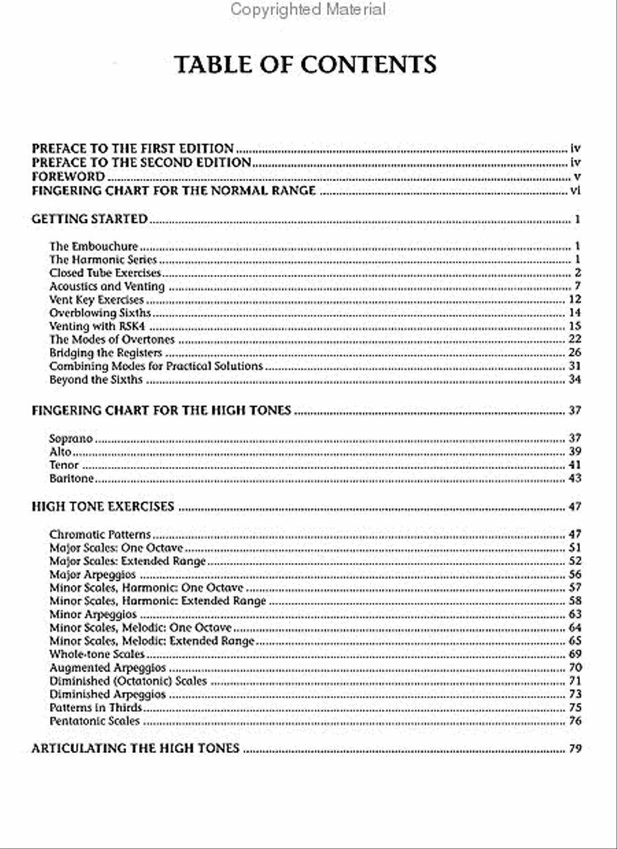 Saxophone High Tones Saxophone Solo scores gallery preview page 2