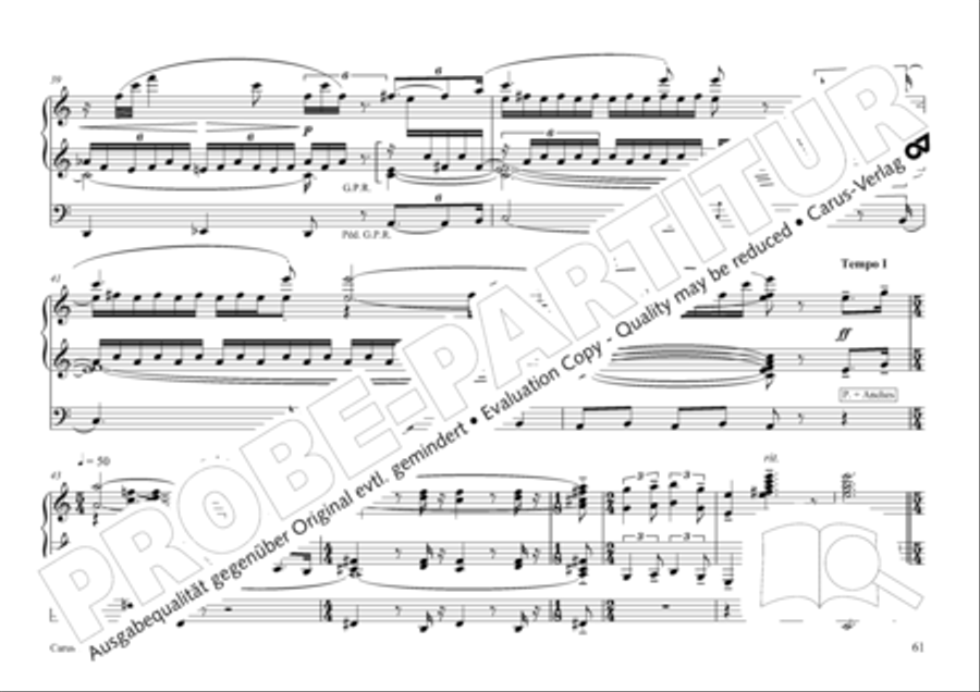 Tournemire: Funf Improvisationen fur Orgel solo Organ Solo scores gallery preview page 61