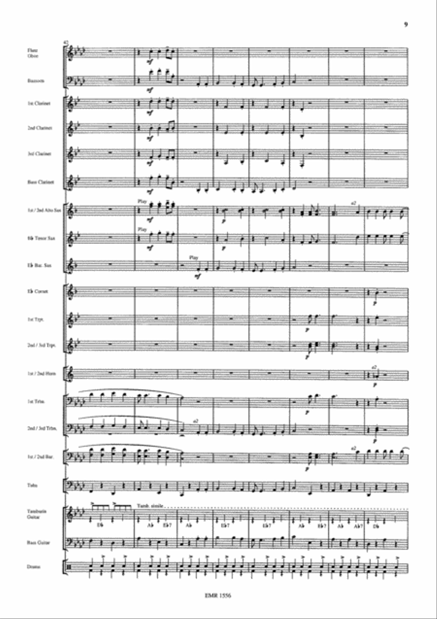 Gospel Train Concert Band scores gallery preview page 9