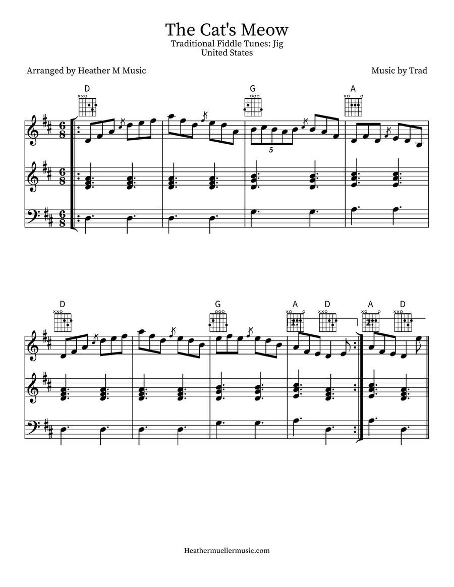 The Cat's Meow Violin scores gallery preview page 1