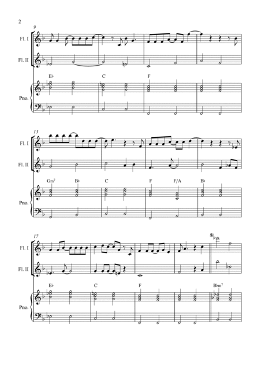 Goodbye Yellow Brick Road Flute Duet scores gallery preview page 2