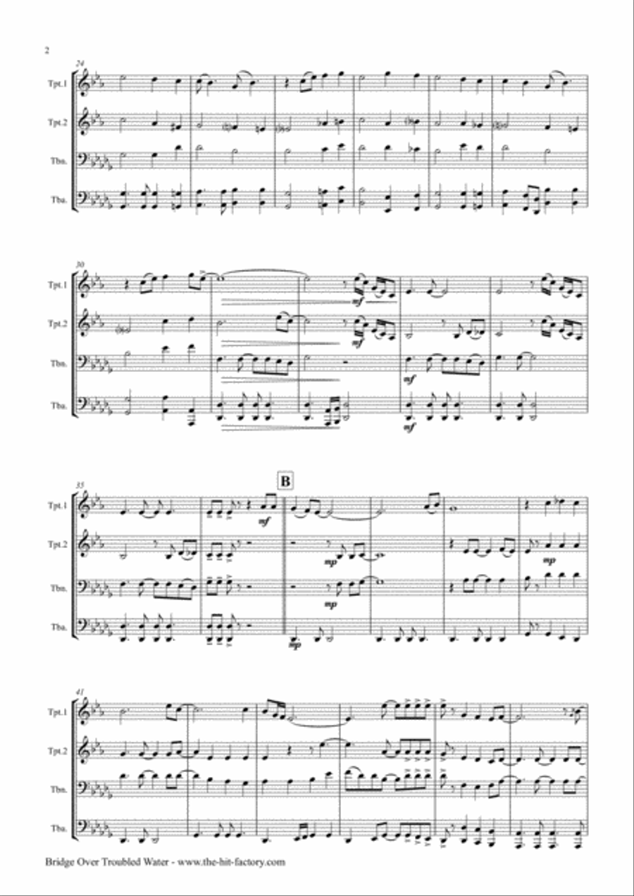 Bridge Over Troubled Water Horn scores gallery preview page 2