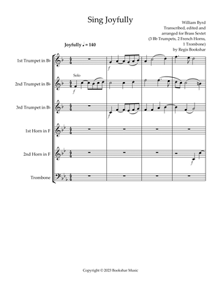 Sing Joyfully (Eb) (Brass Sextet) (3 Trp, 2 Hrn, 1 Trb)