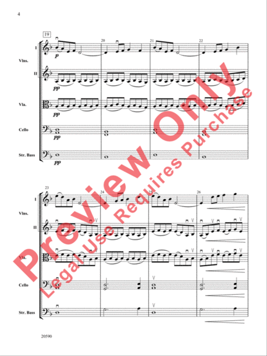 Curse of the Rosin Eating Zombies from Outer Space String Orchestra scores gallery preview page 5