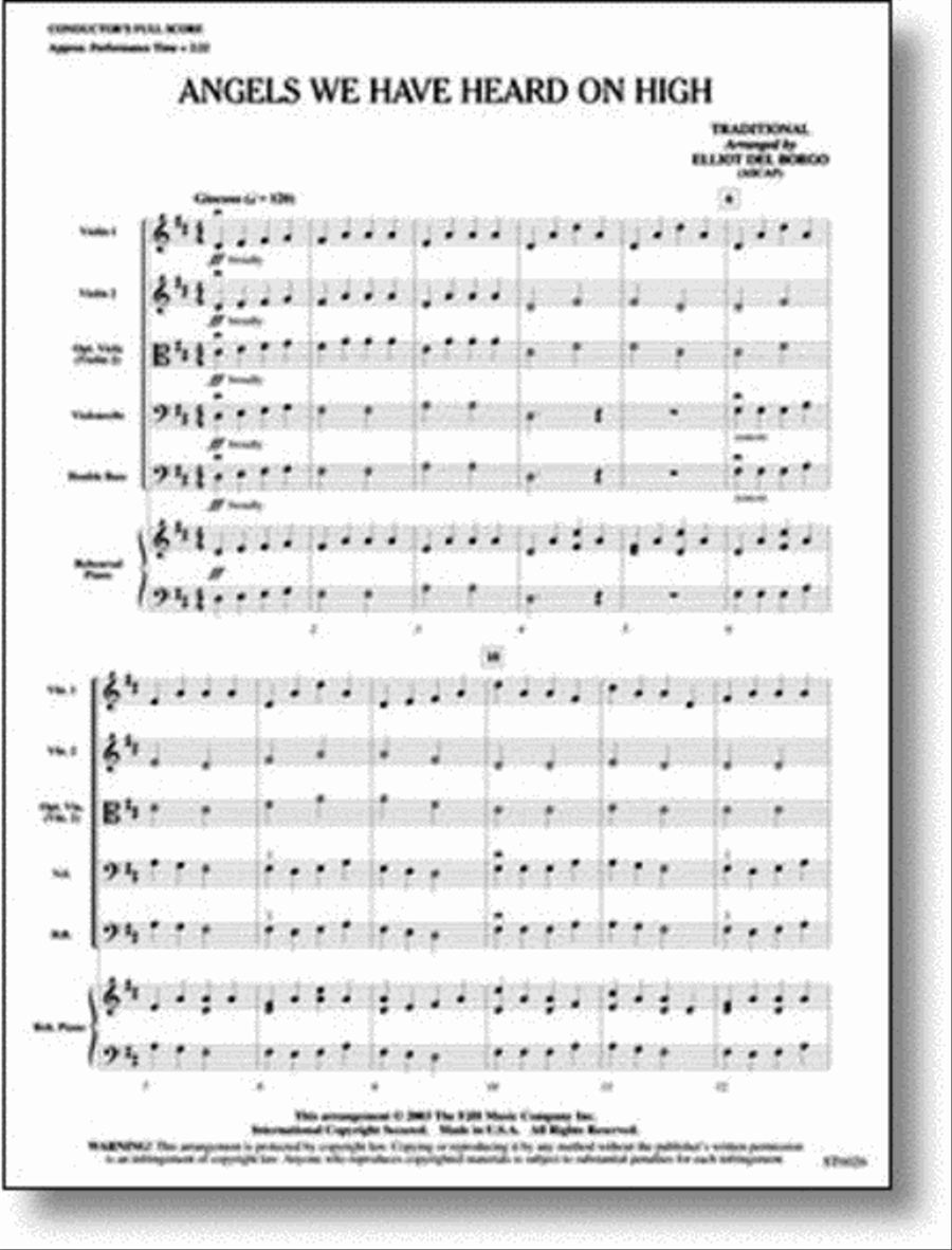Angels We Have Heard on High String Orchestra scores gallery preview page 1