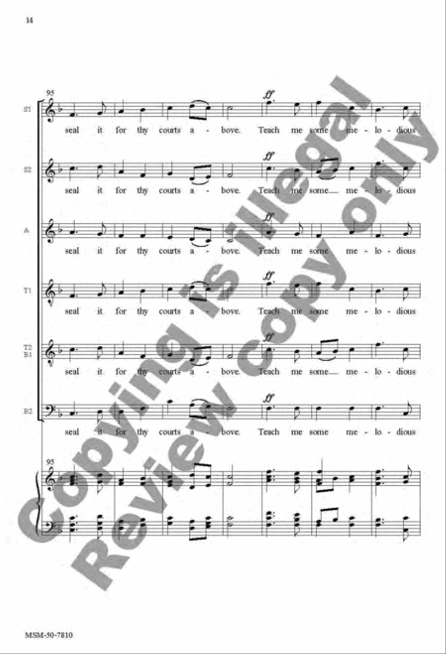 Come, Thou Fount of Every Blessing Divisi scores gallery preview page 14