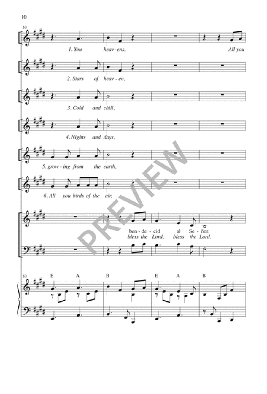Cántico de Daniel / Canticle of Daniel 3-Part scores gallery preview page 11