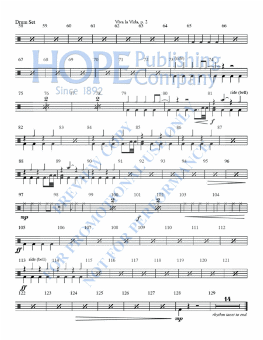 Viva la Vida Viva la Vida 5-Octaves scores gallery preview page 12