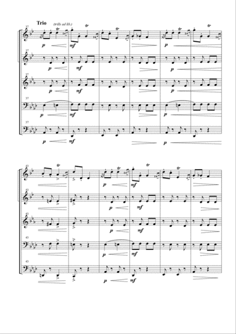 Annen-Polka for Brass Quintet Brass Quintet scores gallery preview page 4