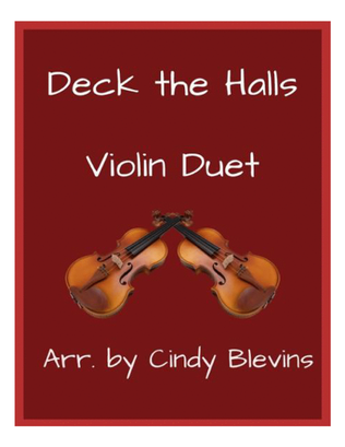 Book cover for Deck the Halls, for Violin Duet