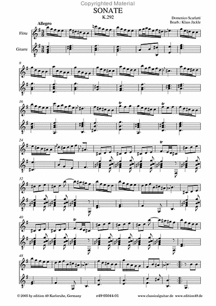 Sonate K. 292 e-moll