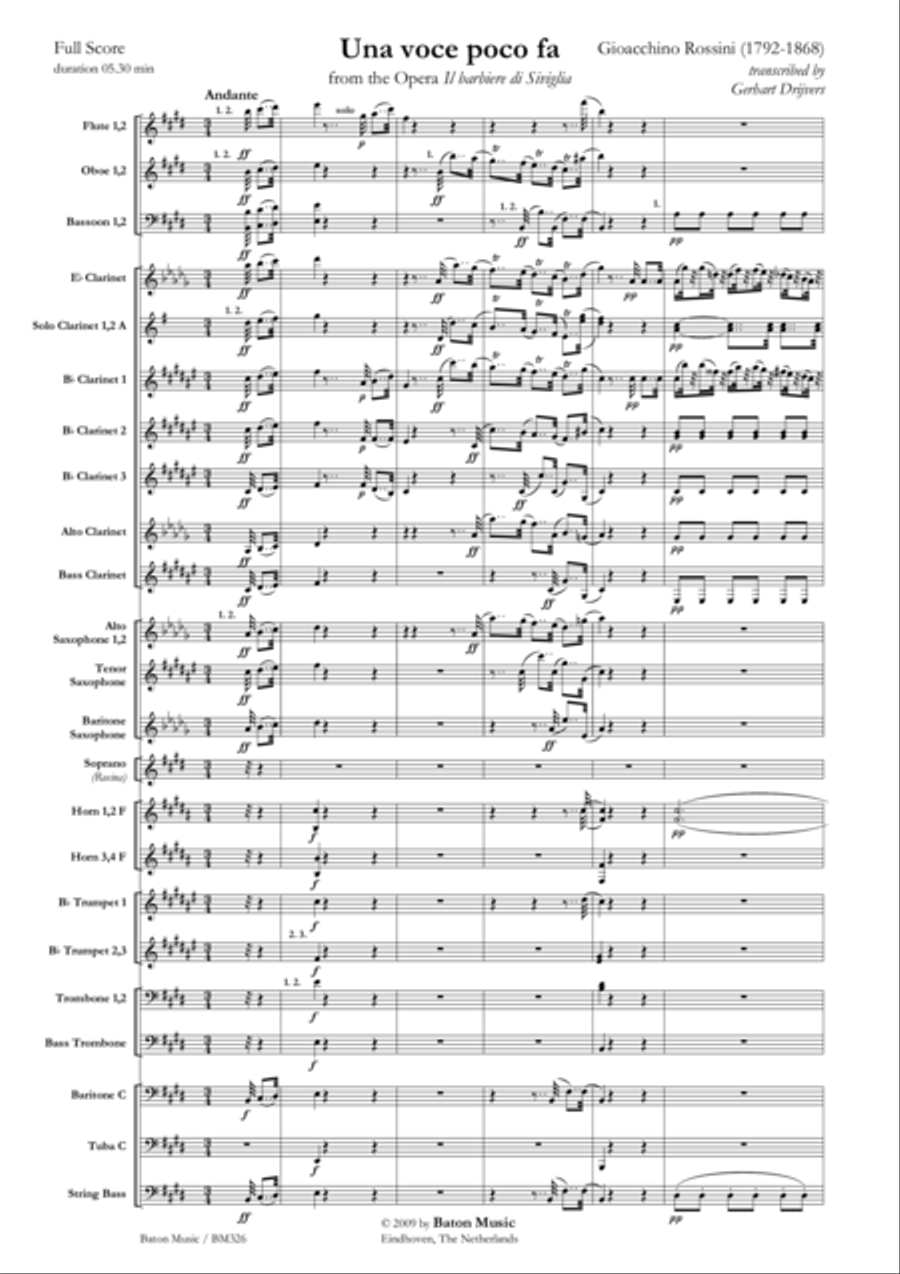 Una voce poco fa Concert Band scores gallery preview page 2