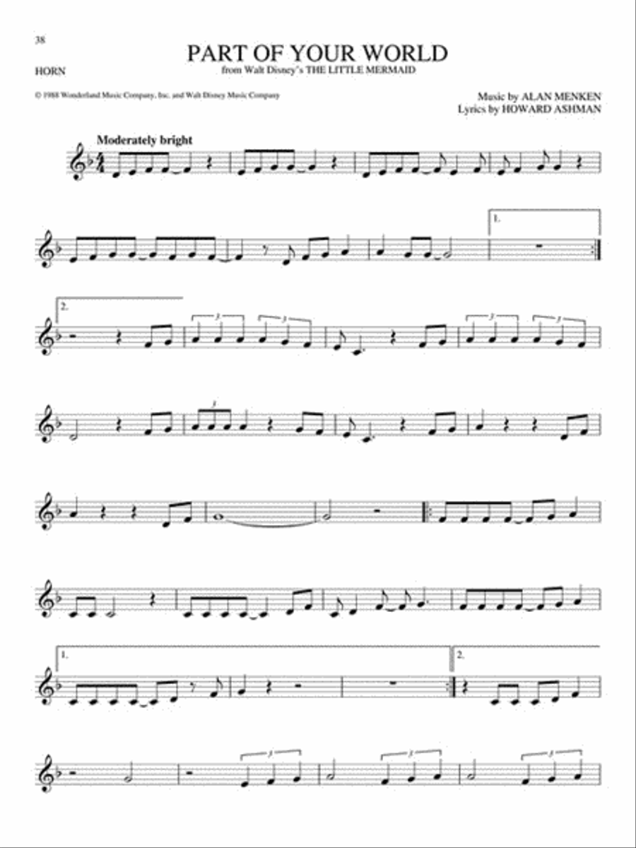 The Big Book of Disney Songs Horn scores gallery preview page 4