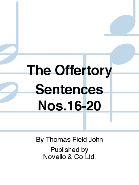 The Offertory Sentences Nos.16-20