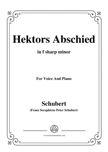 Schubert-Hektors Abschied(Hector's Farewell),D.312,in f sharp minor,for Voice&Piano image number null