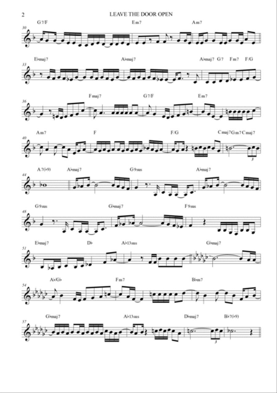 Leave The Door Open Voice scores gallery preview page 2