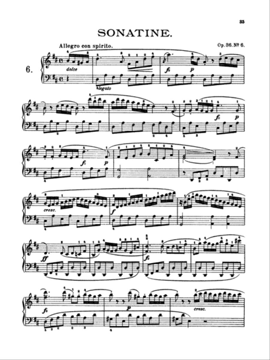 Clementi: Twelve Sonatinas Piano Solo scores gallery preview page 1