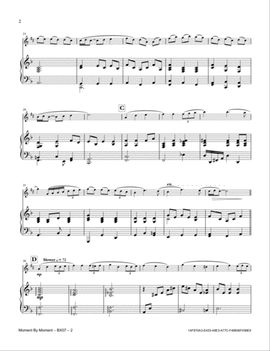Moment By Moment Moment By Moment Baritone Saxophone scores gallery preview page 2