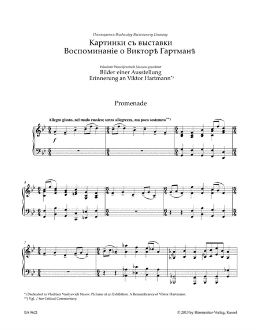 Pictures at an Exhibition. A Remembrance of Viktor Hartmann for piano Piano Solo scores gallery preview page 2