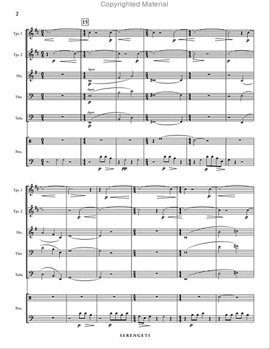 Serengeti Horn scores gallery preview page 3