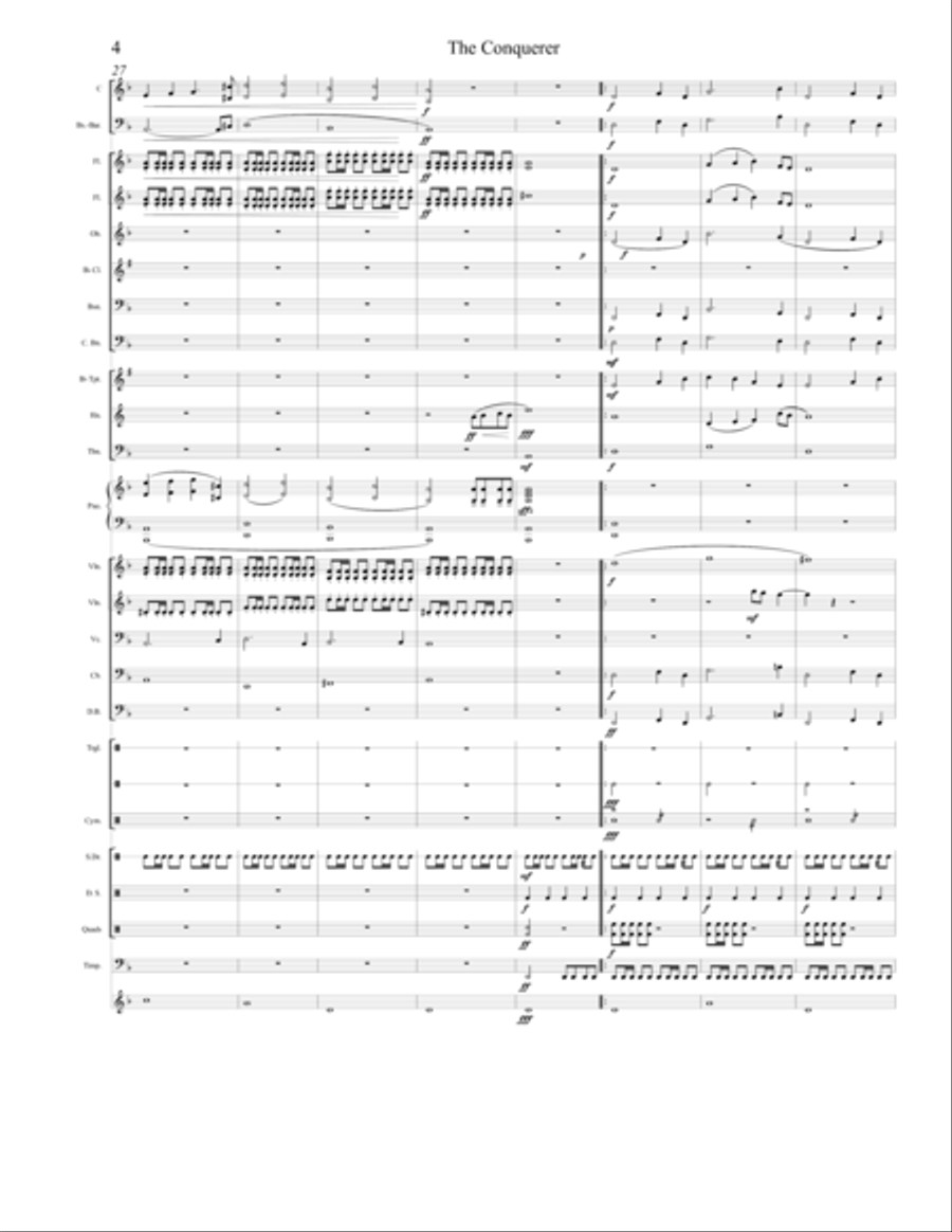 The Conquerer - For Orchestra & Choir Choir scores gallery preview page 4