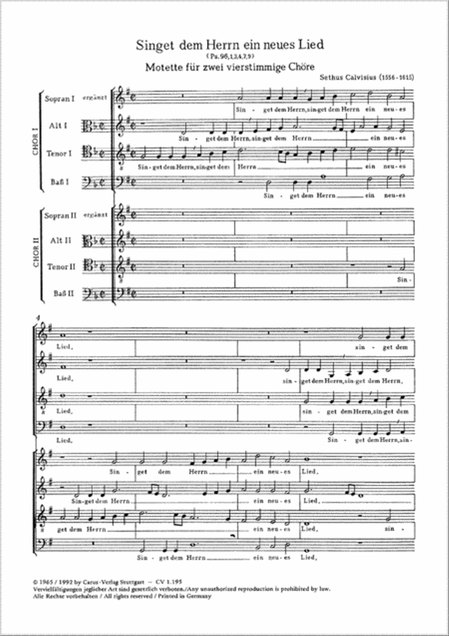 Psalm 96 4-Part scores gallery preview page 1