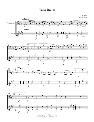 Valse Ballet (Cello and Guitar) - Score and Parts