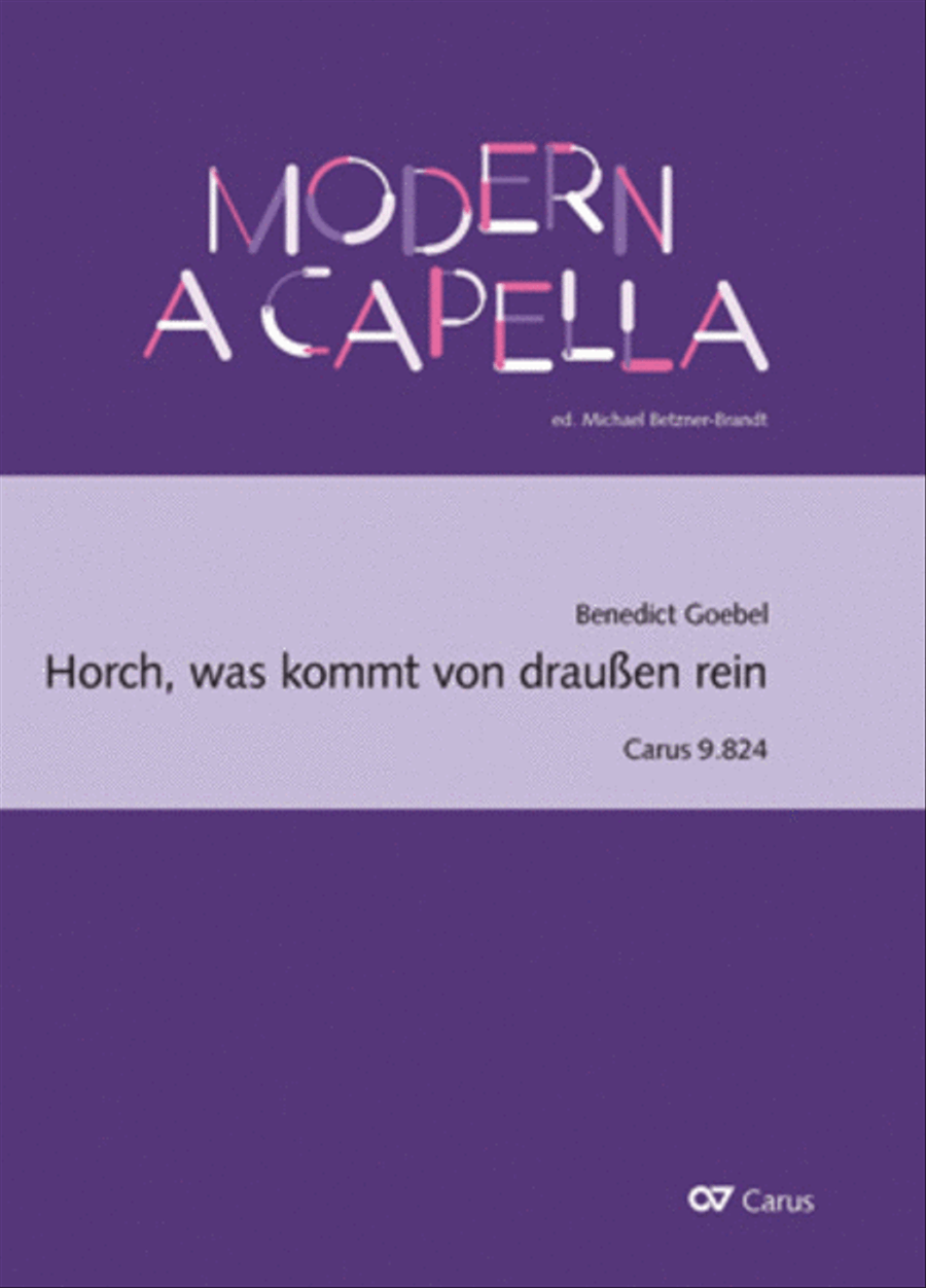 Horch, was kommt con draussn rein SSATB scores gallery preview page 1