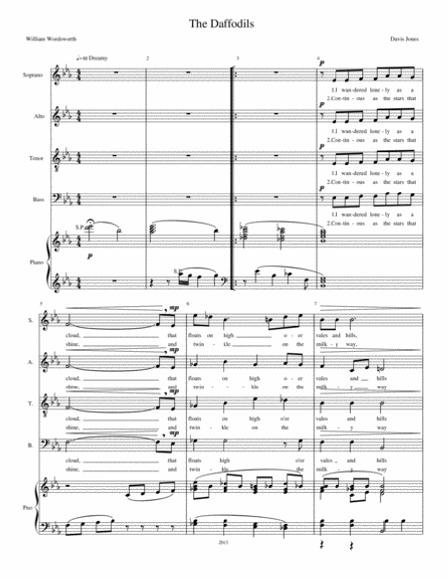The Daffodils The Daffodils 4-Part scores gallery preview page 1