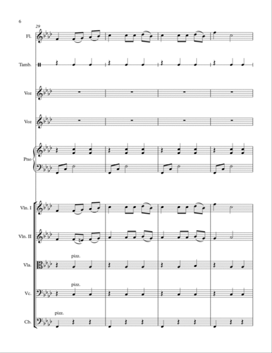 A La Nanita (Score and Parts) Chamber Orchestra scores gallery preview page 6