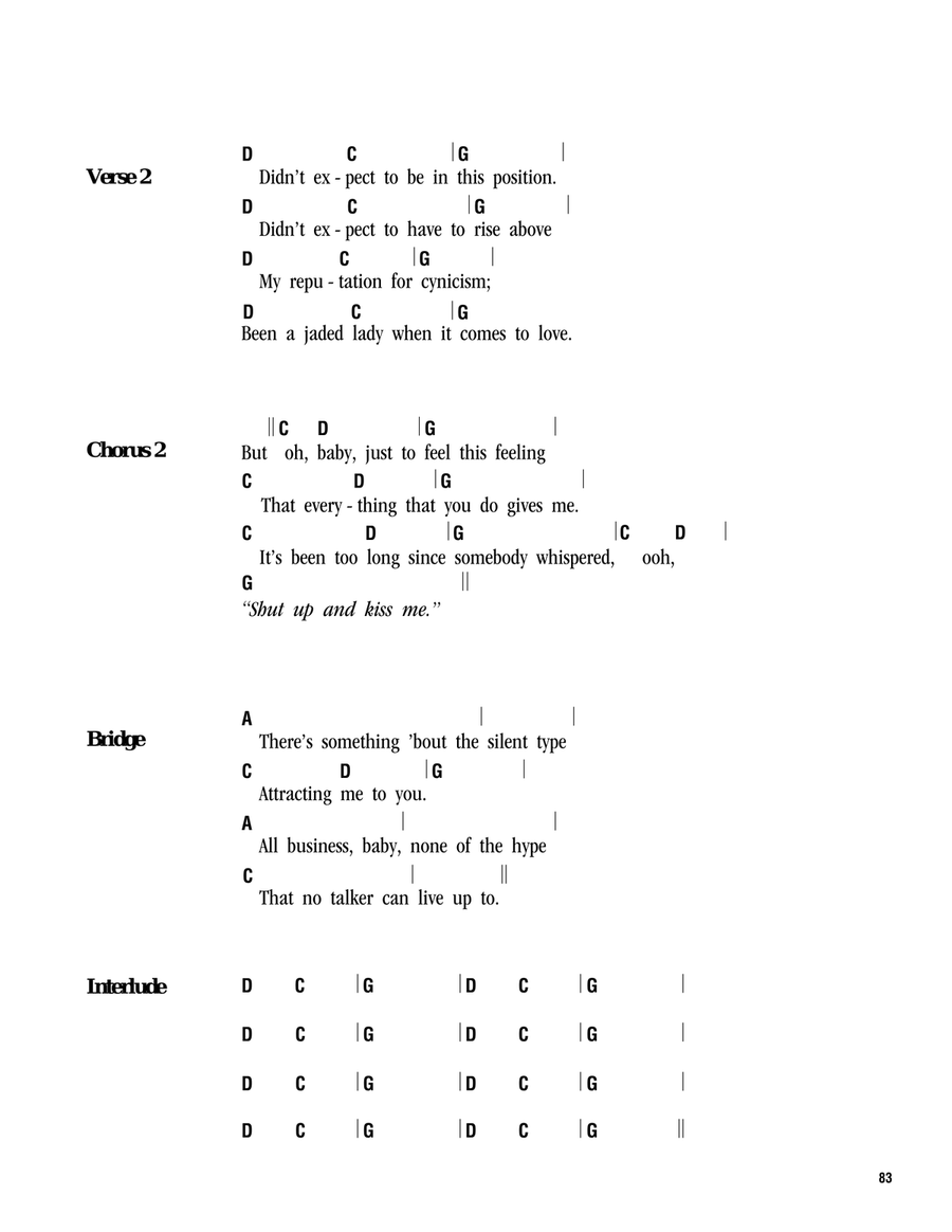 Shut Up And Kiss Me Acoustic Guitar scores gallery preview page 2
