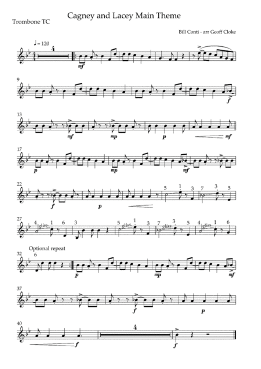 Cagney And Lacey Theme Brass Ensemble scores gallery preview page 6